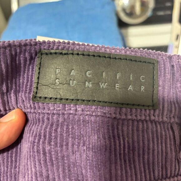 NEW PacSun Pacific Sunwear Women's 26 Purple High Rise Straight Corduroy Jeans - Picture 6 of 11